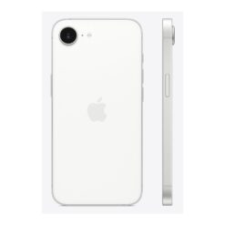 Apple iPhone 16e 256GB vit bakifrån och från sidan