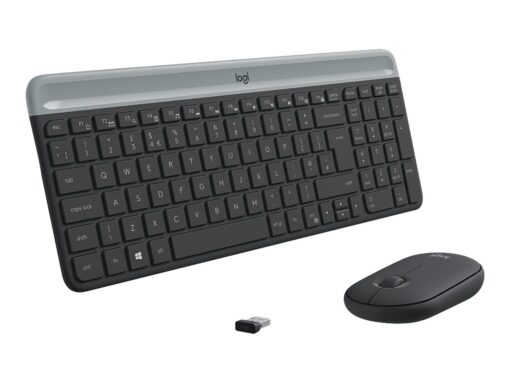 Logitech Slim Wireless Combo MK470 Tastatur og mus-sæt Trådløs