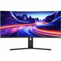 V7 L340WQ HAS E 34 UW QHD Curved Monitor – USB C, 120 Hz, 350 nits, höj och sänkbart stativ