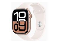 Apple Watch Series 10 (GPS) 46 mm Pink Hvid Smart ur