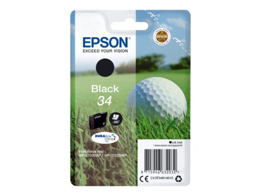 Epson 34 Sort 350 sider Blæk C13T34614010