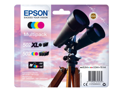 Epson 502/502XL Multipack Sort Gul Cyan Magenta