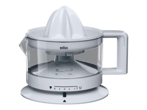 Braun Tribute Collection CJ 3000 Citruspresser 5 pulpkontrolindstillinger Omvendt funktion Hvid