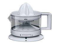 Braun Tribute Collection CJ 3000 Citruspresser 5 pulpkontrolindstillinger Omvendt funktion Hvid