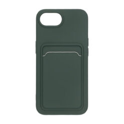 iPhone 16e Mobilskal Silikon med Korthållare - Grön