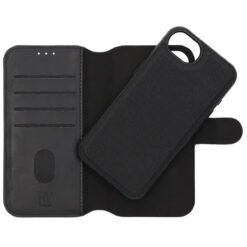 Rvelon Plånboksfodral Magnet för iPhone 16e - Svart