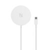 Rvelon Trådlös MagSafe Laddare med Stativ Qi2 15W USB-C - Vit