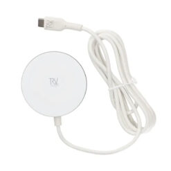 Rvelon Trådlös MagSafe Laddare - Qi2 15W USB-C - Vit