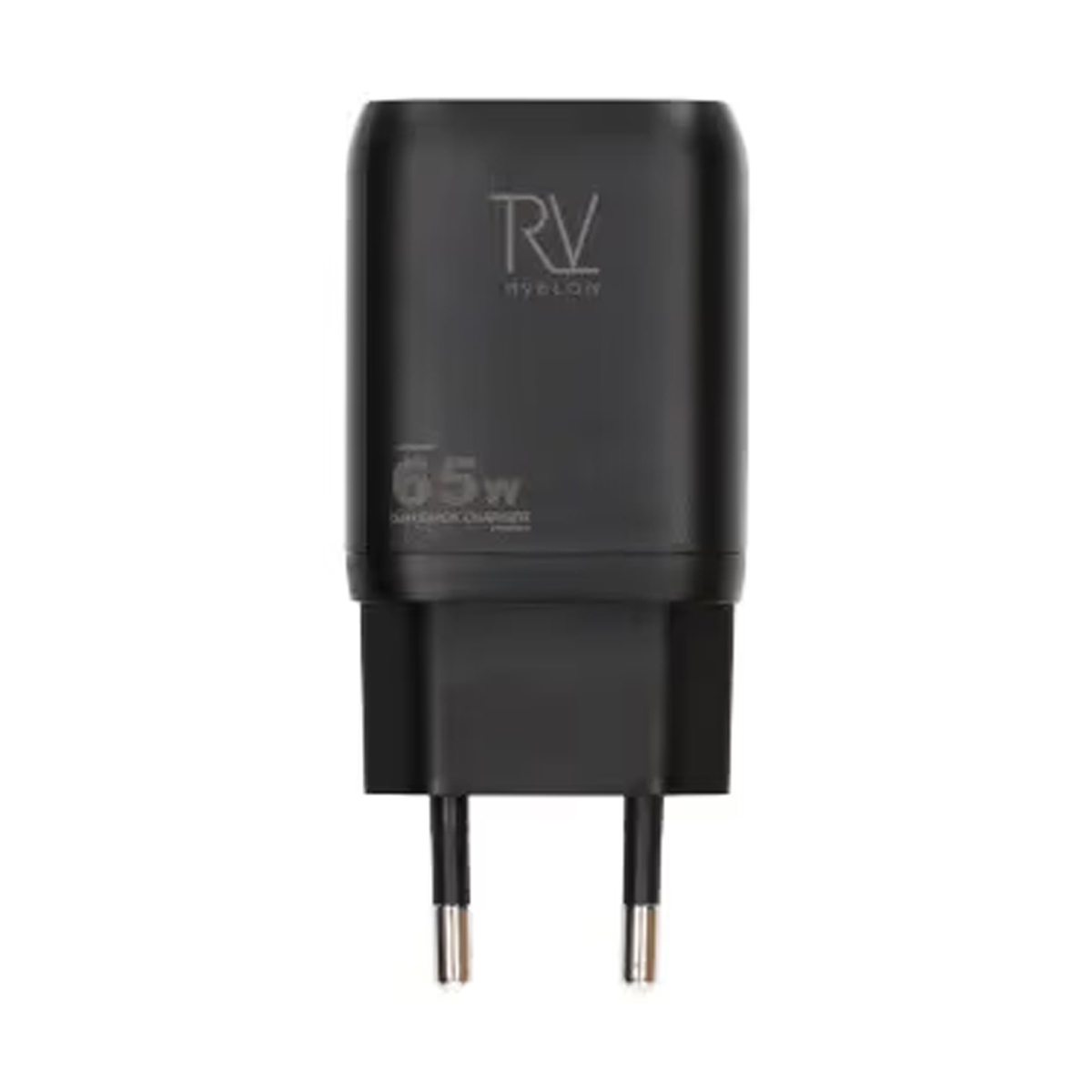 Rvelon Väggladdare 2x USB-C + USB-A 65W GaN - Svart