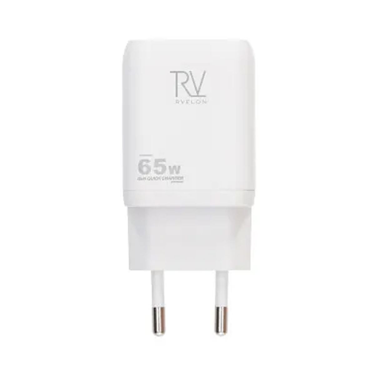 Rvelon Väggladdare 2x USB-C + USB-A 65W GaN - Vit