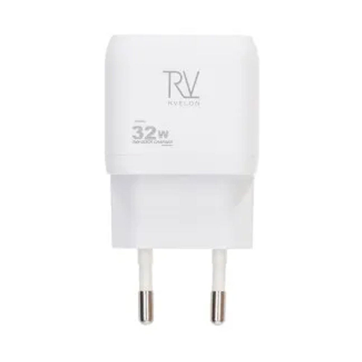 Rvelon Väggladdare USB-C + 2x USB-A 32W GaN - Vit