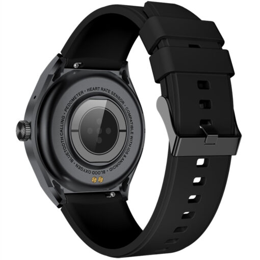 Trainerhalo Smartwatch med rund urtavla Svart