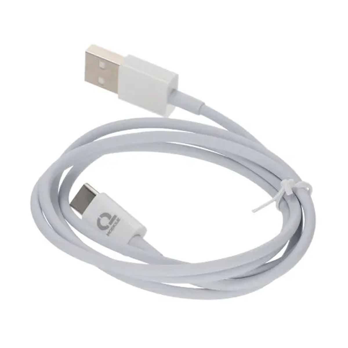 USB-A till USB-C laddkabel 18W 1 meter i vit – vy 2