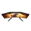 AOC Gaming CQ32G4VE 32" böjd gamingskärm, uppifrån som visar böjningen