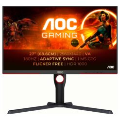 AOC Gaming Q27G3XMN:BK 27 VA 2560 x 1440 (2K) HDMI DisplayPort 180Hz