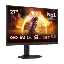 AOC Gaming Q27G4XF gamingskärm sett från sidan