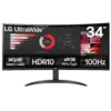 LG 34WR50QK B 34 – UltraWide 100 Hz HDR10 Välvd1