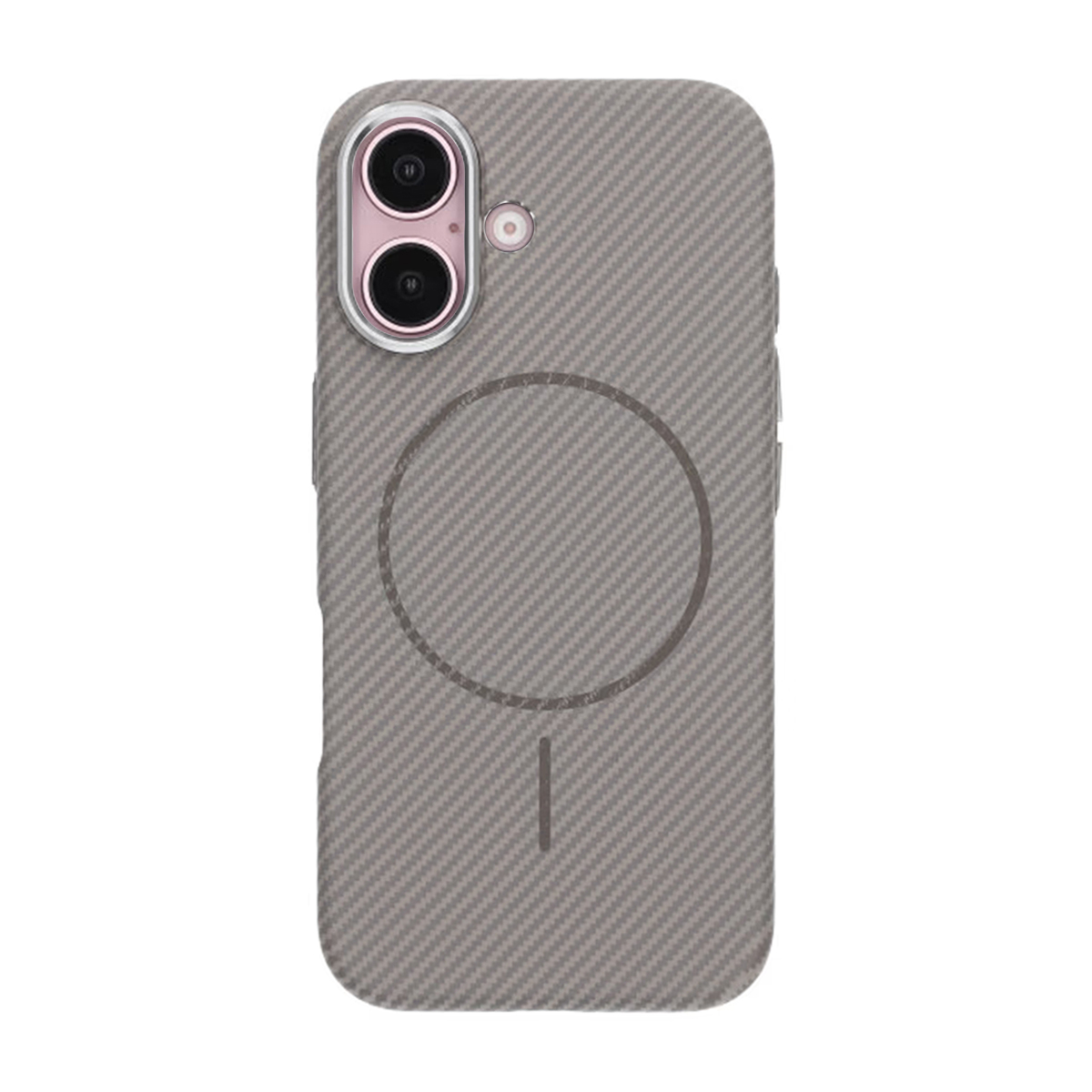 iPhone 16 Mobilskal Carbonmönstrad - Grå