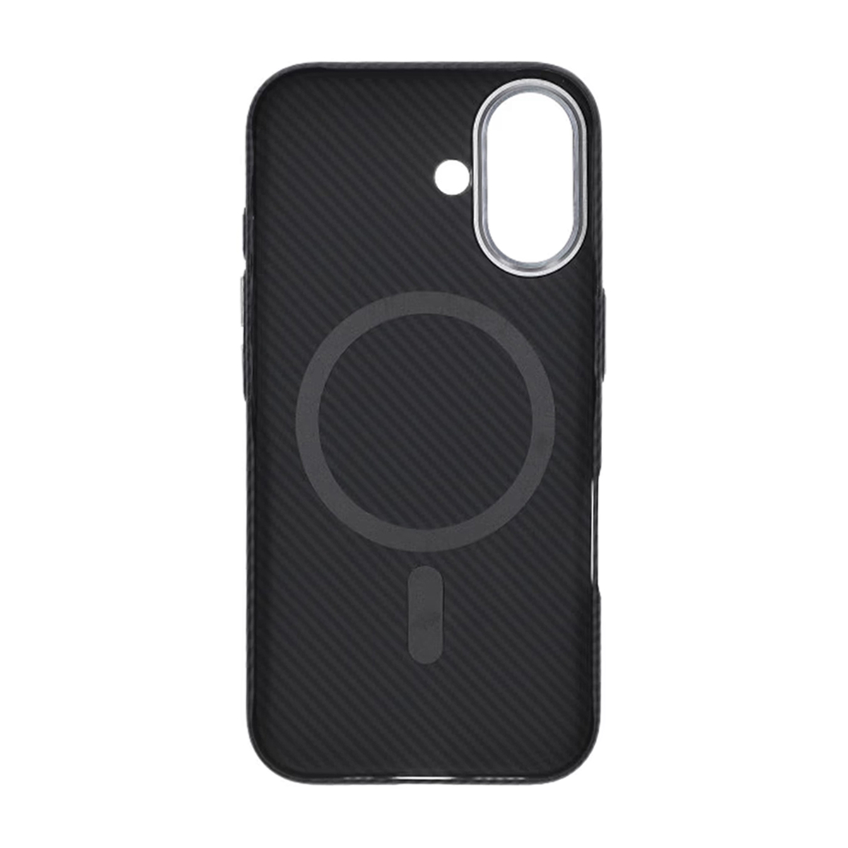 iPhone 16 Mobilskal Carbonmönstrad - Svart
