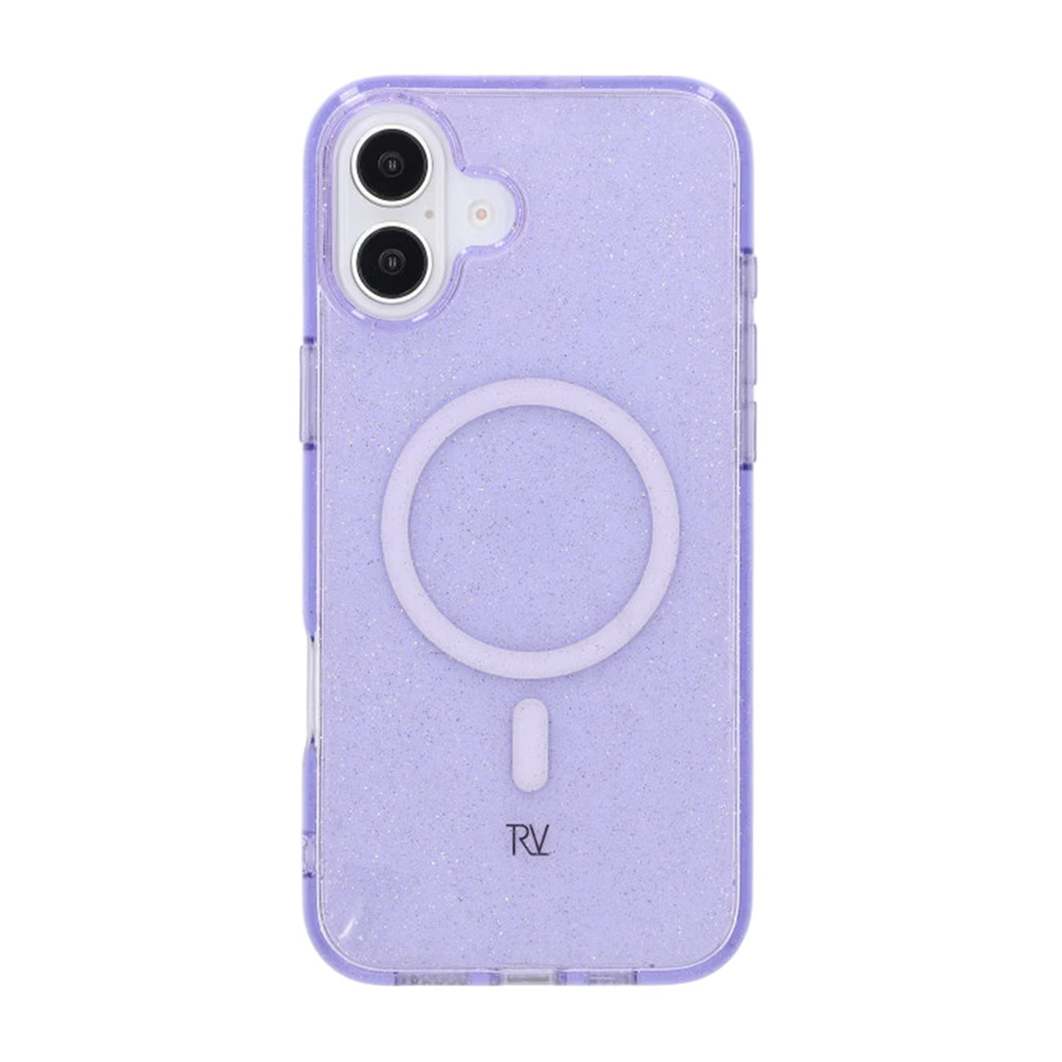 iPhone 16 Plus Rvelon Mobilskal TPU med MagSafe - Glitter Lila