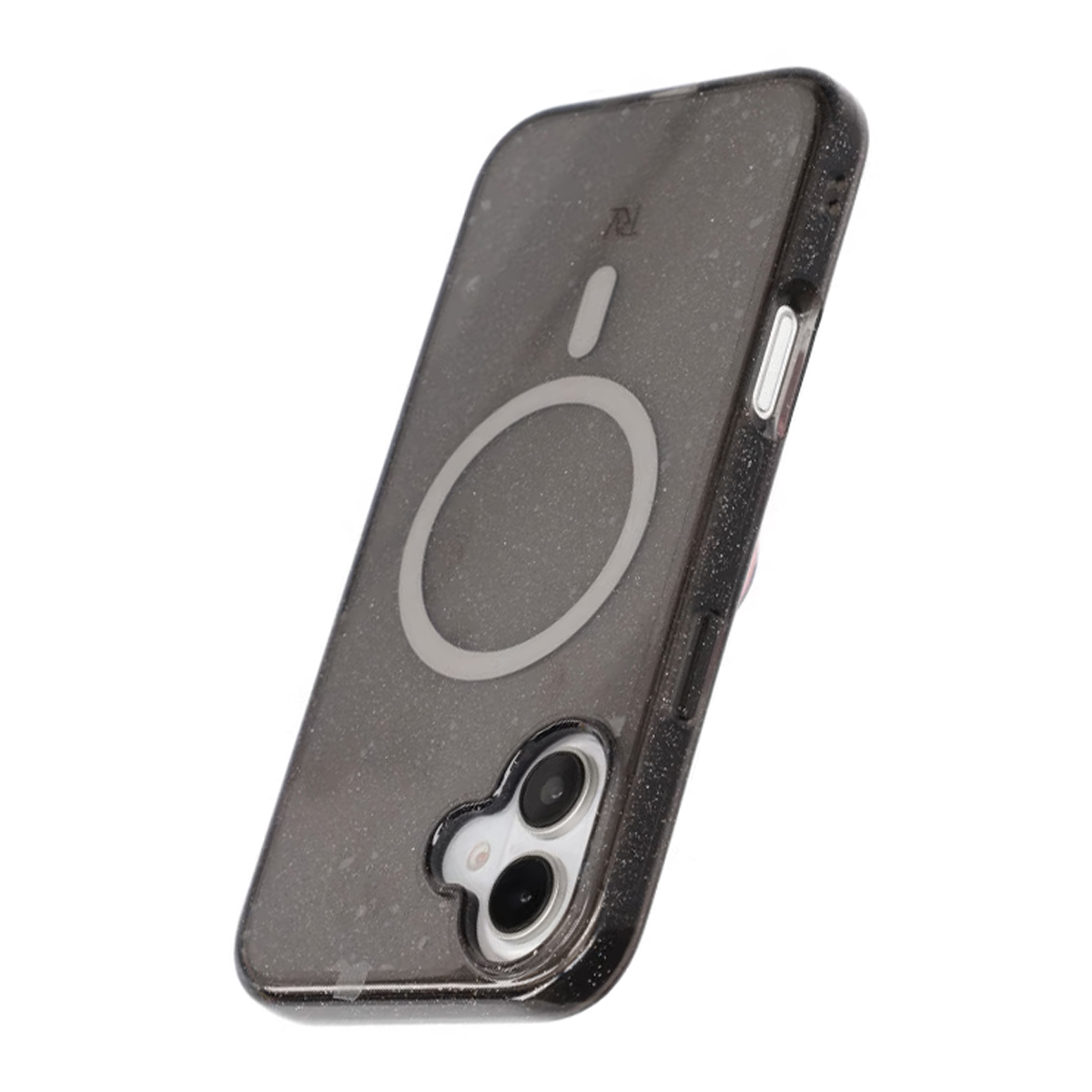 iPhone 16 Plus Rvelon Mobilskal TPU med MagSafe - Glitter Svart