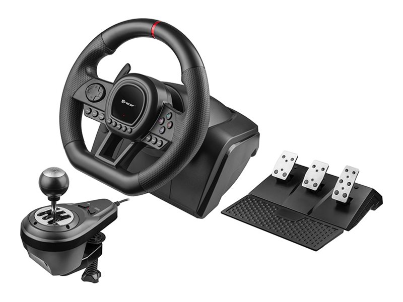Tracer SimRacer racingratt med trepedalsset och växelspak i svart