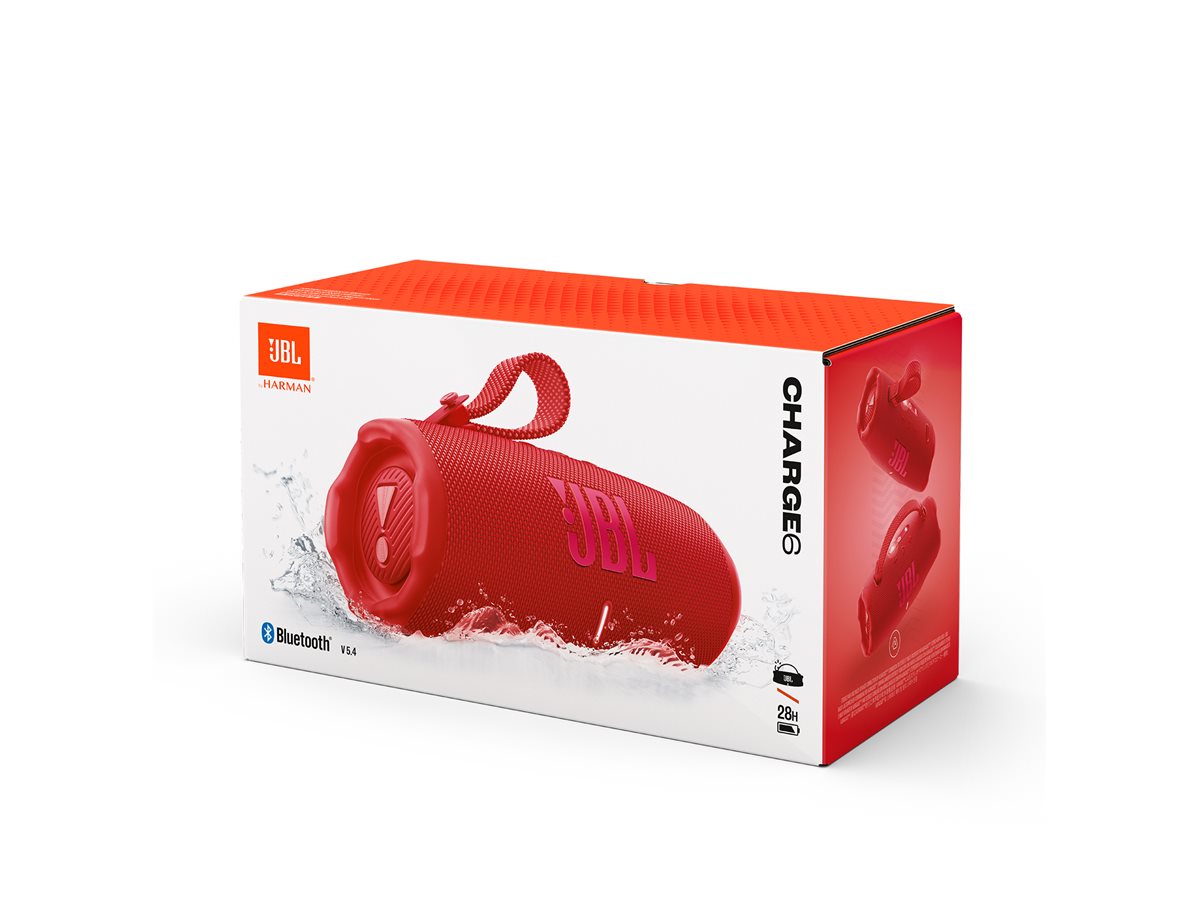 JBL Charge 6 Bärbar Bluetooth-högtalare – Röd – bild 5