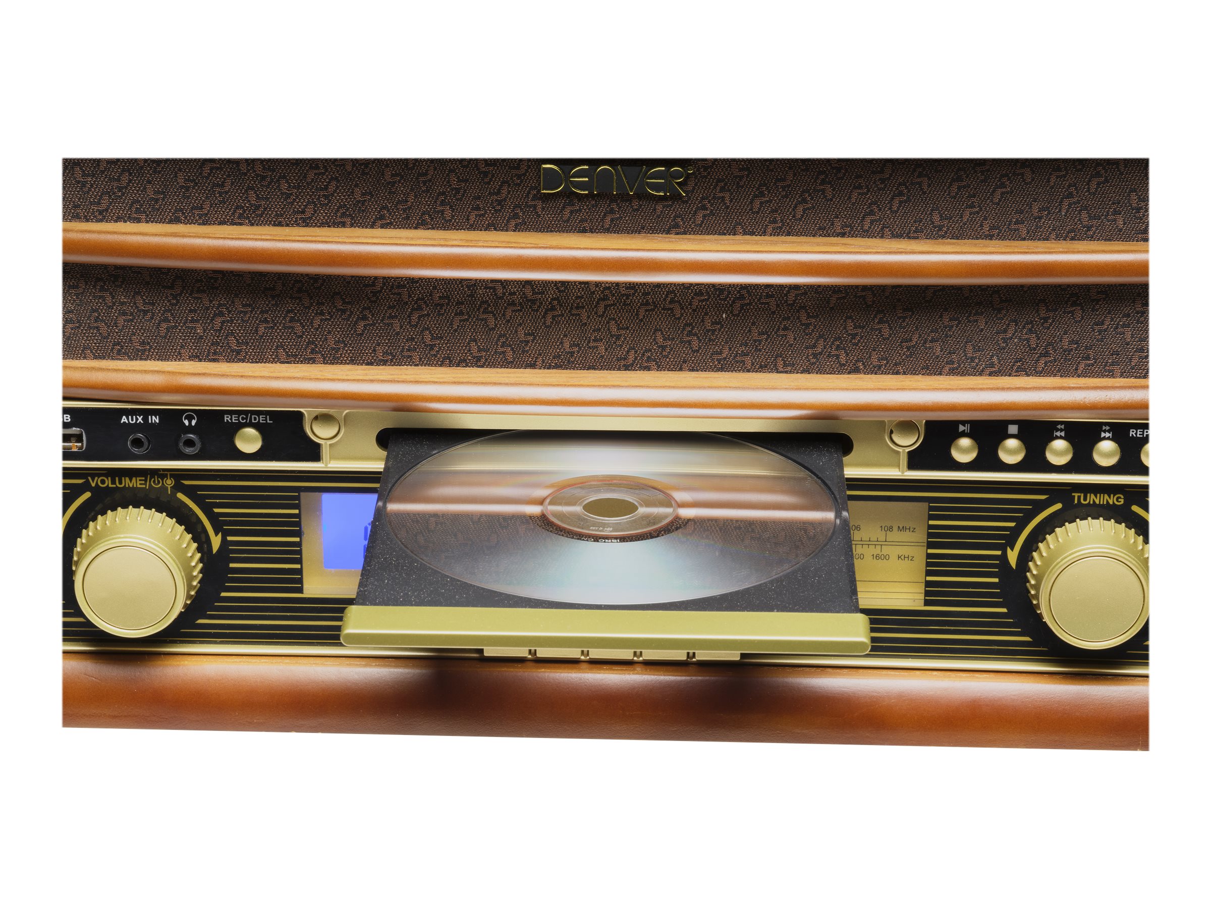 DENVER MCR-50 MK3 Audiosystem (5 Watt) – Brun Trä – bild 6