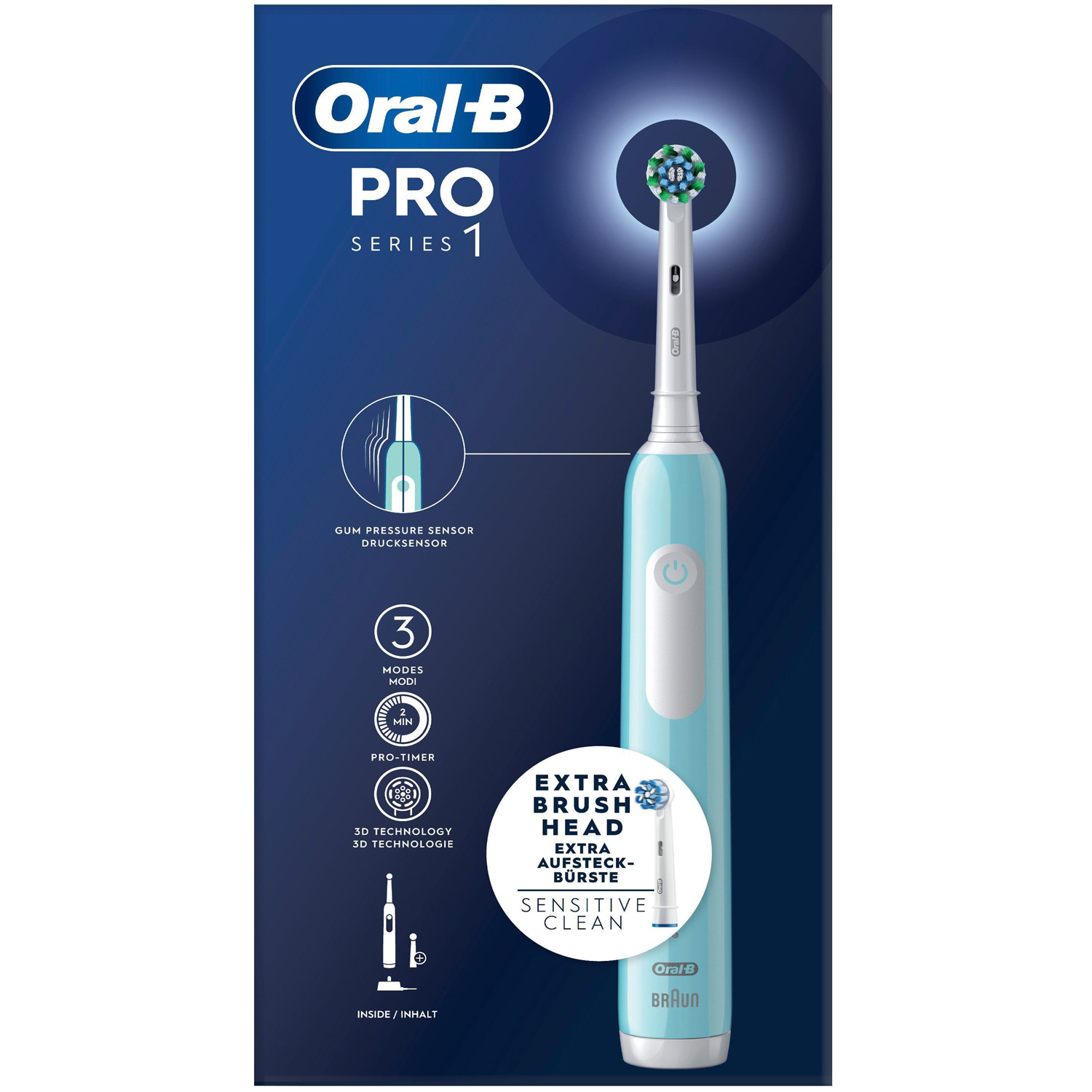 Eltandborste Pro1 Turquoise + Extra Refill