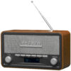 Radio DAB+/FM Klocka Bluetooth DAB-18 Trähölje