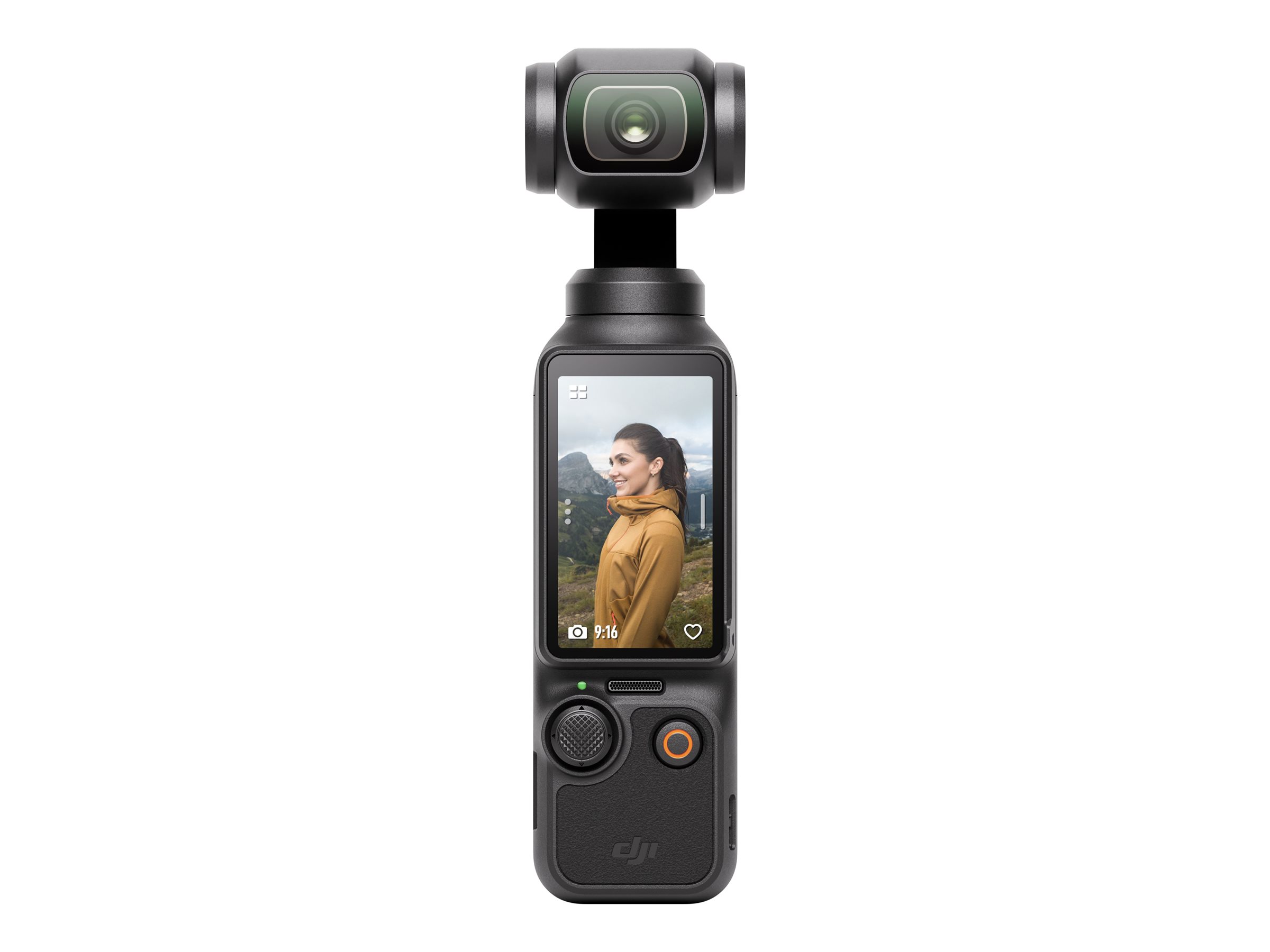DJI Osmo Pocket 3 gimbalkamera med skärmen vänd framåt