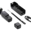 DJI Osmo Pocket 3 med handtag, handledsrem och USB-C-kabel