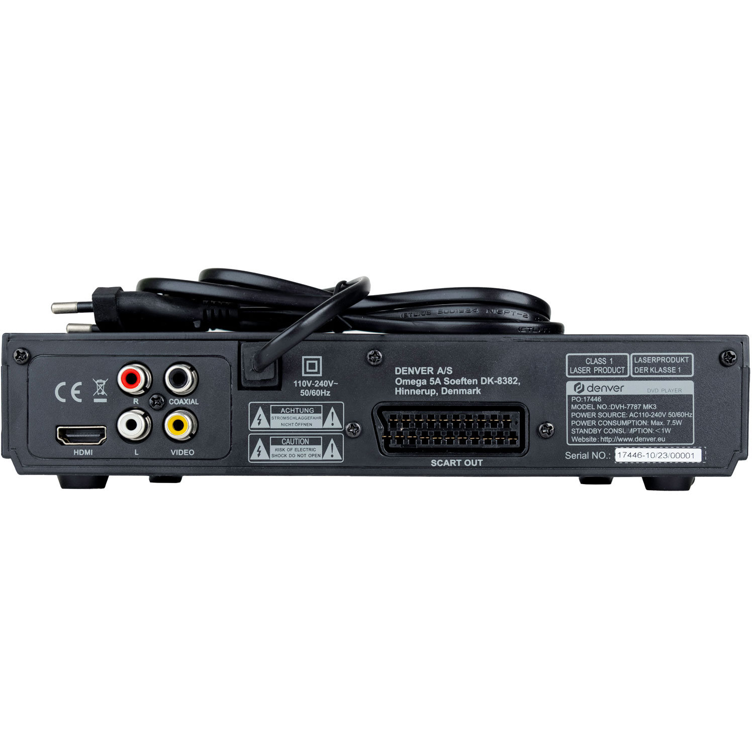 DVD-spelare HDMI Scart USB Svart