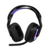 Svart Logitech G522 LIGHTSPEED trådlöst gaming-headset med mikrofon sett framifrån