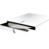 ASUS SDRW-08D2S-U Lite vit extern DVD-brännare med öppet skivfack och skiva