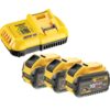 DeWALT DCB118X3-QW 54V XR FLEXVOLT Startset med 3x 9,0Ah Batterier och Laddare