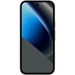 Google Pixel 10a 128GB i obsidian, framsida med skärmen tänd