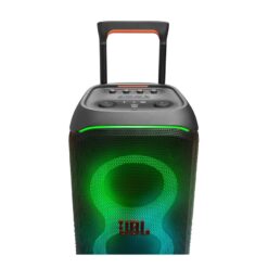 JBL PartyBox Stage 320 med teleskophandtag uppfällt