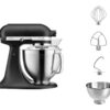 KitchenAid Artisan Premium 5KSM185PSEBK köksmaskin med medföljande tillbehör och skålar