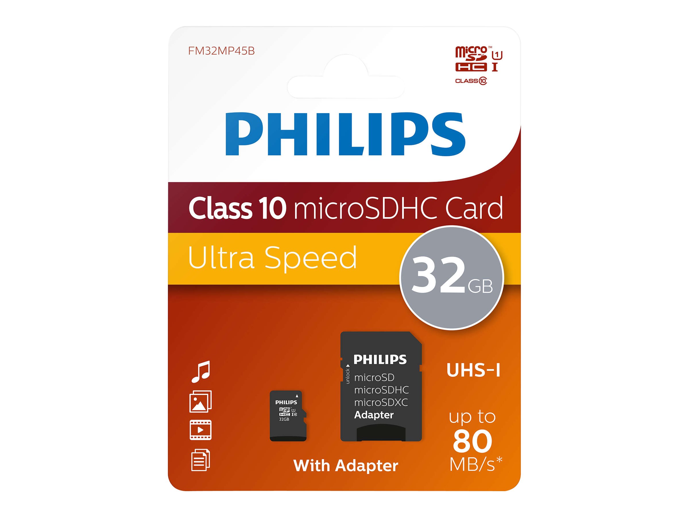 Philips FM32MP45B microSDHC 32GB 80MB/s