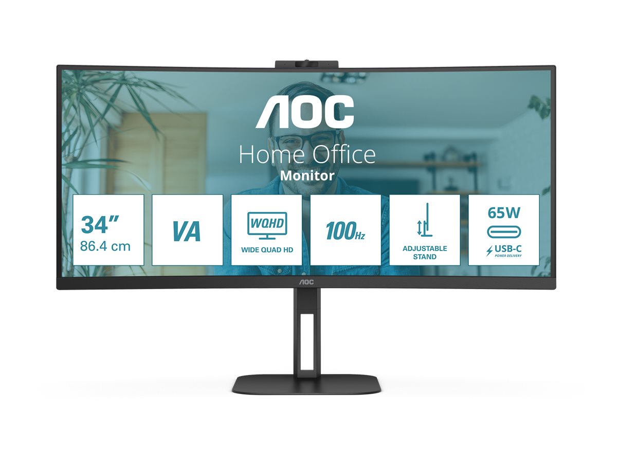 AOC Value-line CU34V5CW 34" WQHD 100Hz Bildskärm - Svart