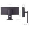 LG UltraGear 34G600A B 34 Curved UltraWide VA Gaming skärm 160 Hz – Svart2