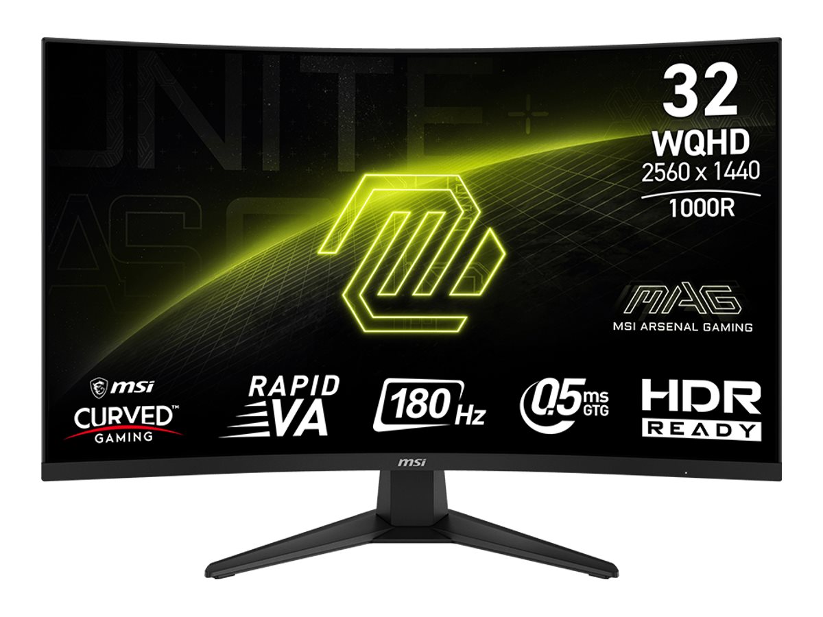 MSI MAG 325CQF 32 tums böjd QHD Rapid VA gamingskärm 180 Hz