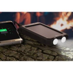 goobay Outdoor PowerBank 8.0 Solarströmbank 8000mAh 2xUSB-A Svart – bild 2