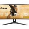 iiyama G-MASTER Gold Phoenix GCB3486WQSCP-B1 34" VA 3440 x 1440 (UltraWide) HDMI DisplayPort USB USB-C 240Hz