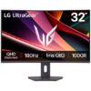 LG UltraGear 32G600A-B 32 tum Curved QHD VA Gaming-skärm 180 Hz – Svart
