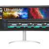 LG UltraWide 38BQ85C-W 38 tum Curved UWQHD+ IPS-skärm med USB-C-docka – Vit