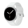 Samsung Galaxy Watch8 40 mm Silver med Vitt Sportarmband – Smartklocka