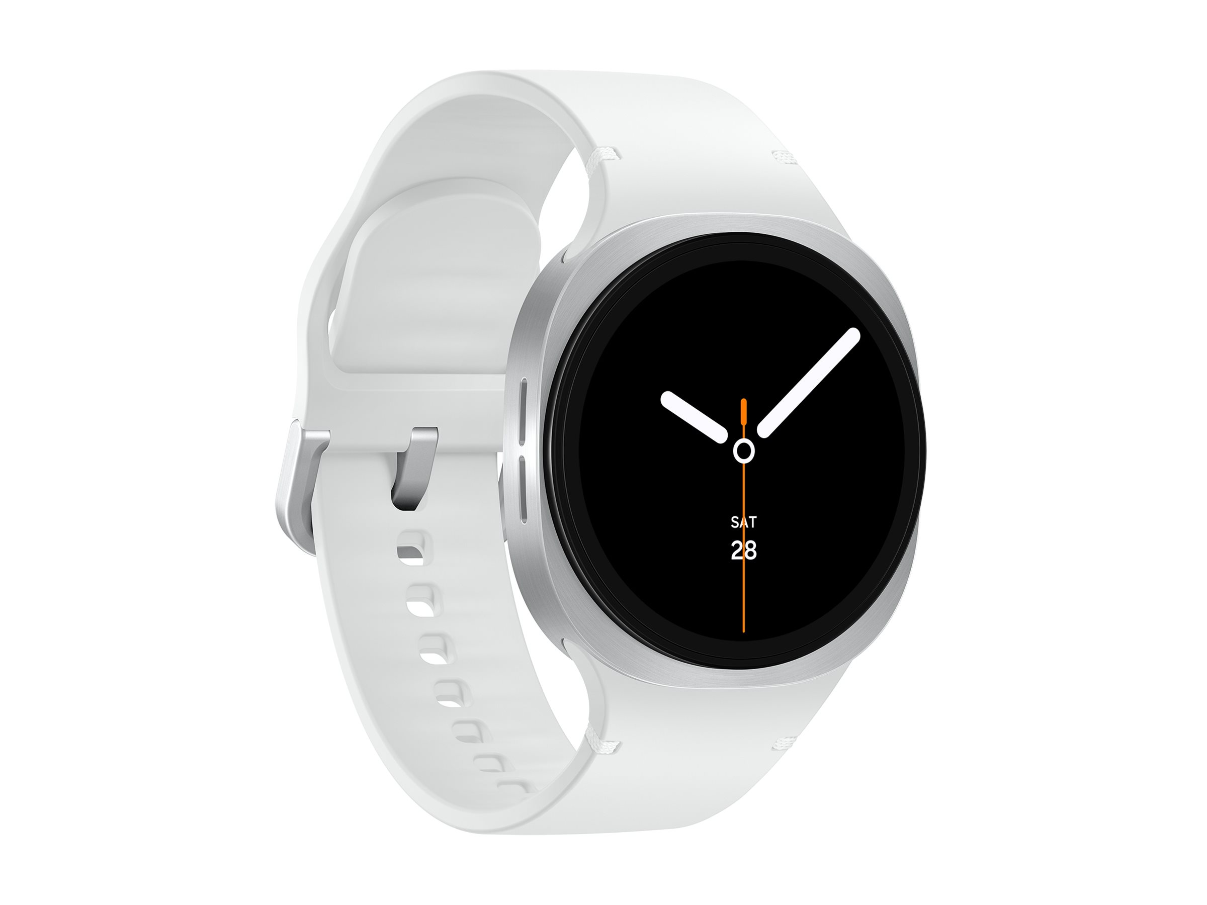 Samsung Galaxy Watch8 40 mm Silver med Vitt Sportarmband – Smartklocka – bild 4