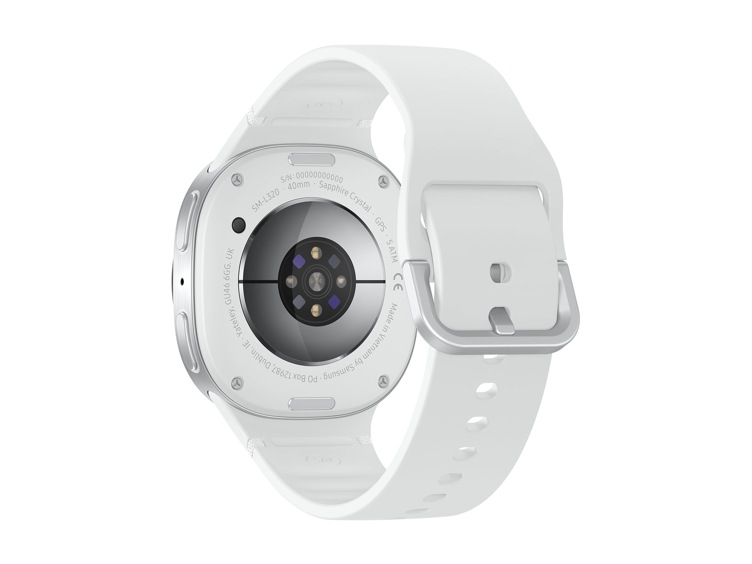 Samsung Galaxy Watch8 40 mm Silver med Vitt Sportarmband – Smartklocka – bild 5